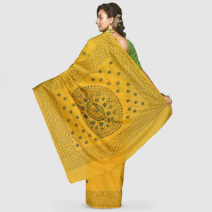 Woven Design Kantha Work Silk Blend Ready to Wear Saree